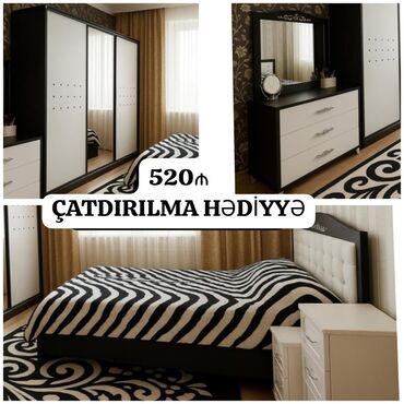 кровать: İkinəfərlik çarpayı, Termo, Dolab, 2 tumba, İşlənmiş