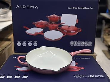 галоген: Набор посуды AIDEMA Cast Iron Dutch Oven Set — эмалированный чугун в — 7