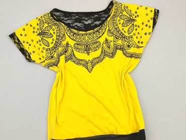 żółte bluzki eleganckie: Tunika, L, stan - Bardzo dobry