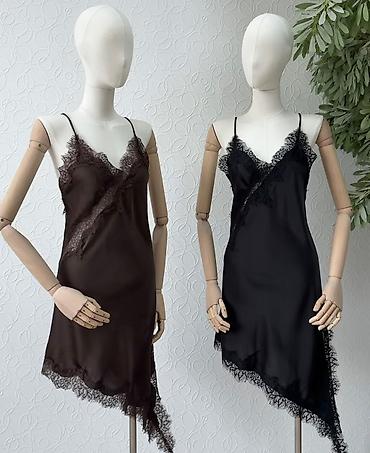 Вечерние платья: ЛЮКС КОПИЯ ZARA ТРЕНД СЕЗОНА Асимметричное сатиновое платье-комбинация — 3