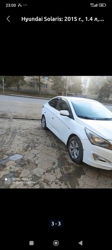 Hyundai: Hyundai Solaris: 2015 г., 1.4 л, Механика, Бензин, Седан at lalafo.kg Hyundai: Hyundai Solaris: 2015 г., 1.4 л, Механика, Бензин, Седан