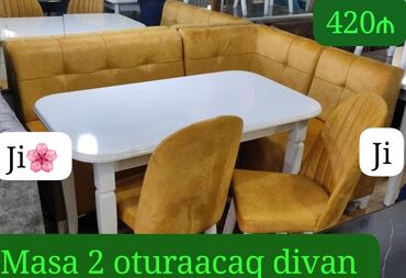 quxna mebel: Künc divan və masa