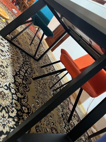 вытяжки для кухни фото и цены: Стол LOFT LUX-160, раздвижной со стеклом.160(205)×90, Белый