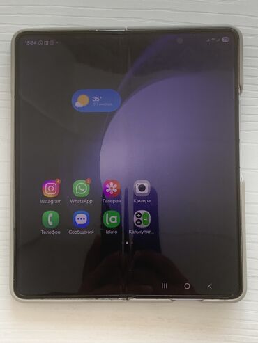 самсунг fold 4: Samsung Galaxy Z Fold 5, Колдонулган, 512 ГБ, түсү - Көгүлтүр, 1 SIM, 2 SIM