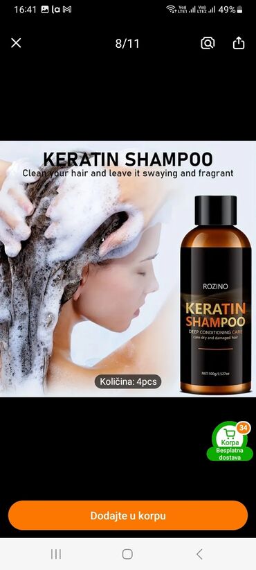 Nega kose: Set za negu kose marke Rozino, obogaćen keratinom, dizajniran za — 3