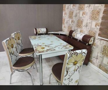 Masa və oturacaq dəstləri: 🇹🇷Turkiye istehsali. Metbex masa desti Masa 4oturacaq Masa 80*130 — 6