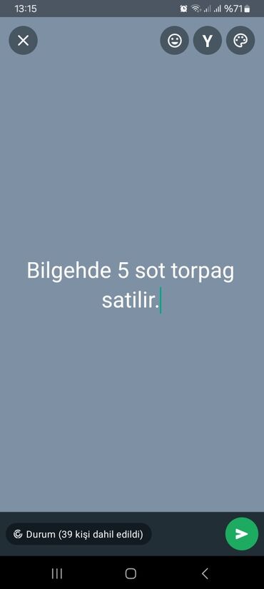 binede torpaq satilir: 5 sot, Kənd təsərrüfatı, Mülkiyyətçi, Bələdiyyə