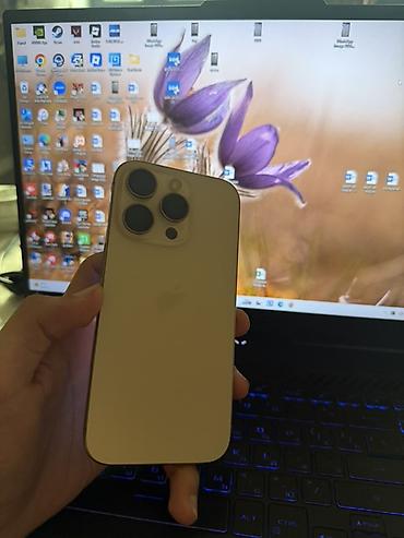 bəyansiz: IPhone 16 Pro, 128 GB, Desert Titanium, Face ID, Simsiz şarj, Sənədlərlə — 1