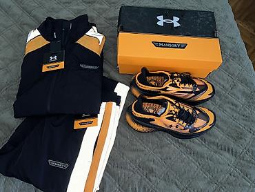 mts satic smartic za decu: UNDER ARMOUR x MANSORY komplet trenerka S i patike 38,5  cm 24 NOVO — 1