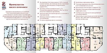 суюнбаев: 1 комната, 43 м², Золотой квадрат Элитка, 9 этаж, Готовая ПСО (под самоотделку) — 3