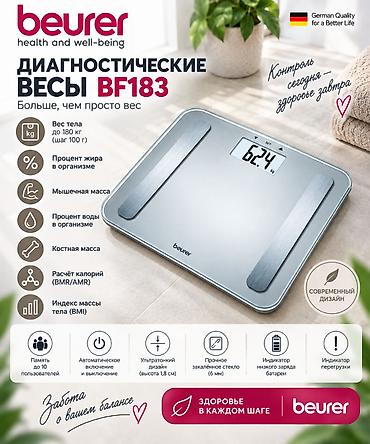 google fitbit air: Напольные весы Beurer, Электронные, Стекло, 180 кг — 1