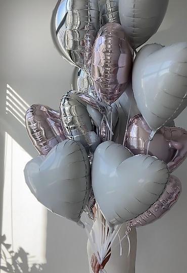 Воздушные шары и принадлежности: Гелиевые композиции из шаров с персональной надписью - Большие — 3