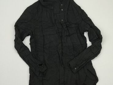czarne bluzki z długim rękawem eleganckie: Сорочка жіноча, S, стан - Хороший
