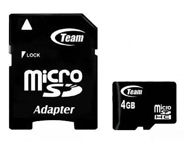 Memorijske kartice za kamere: TeamGroup microSDHC memorijska kartica 4 GB + SD adapter - Kapacitet — 1