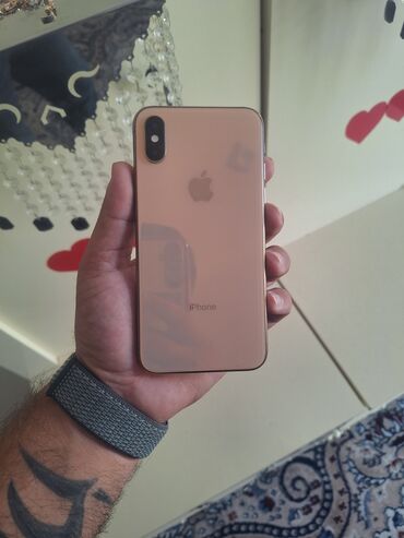 ayfon 6 s: IPhone Xs, 64 GB, Qızılı, Zəmanət, Barmaq izi, Simsiz şarj