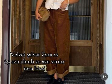 Köynəklər: Bol kəsim Şalvar, Zara, XS (EU 34), rəng - Qəhvəyi
