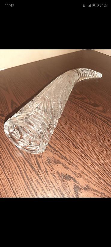 Buynuzlar: Əsl xrustal dekor – “buynuz” formalı - Material: qalın, şəffaf kəsim — 3