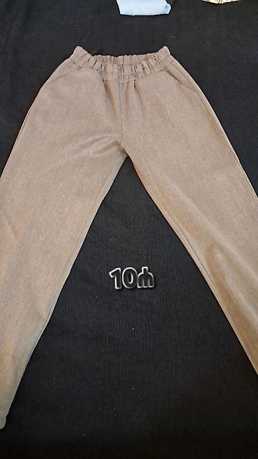 ayaqqabı kişi ucun: Unisex qəhvəyi-boz rəngli şalvar - Model: məktəb geyimi - Material — 1