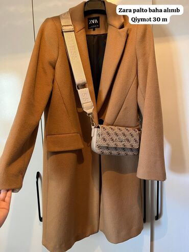 пальто zara: Пальто, Zara, S (EU 36), цвет - Коричневый