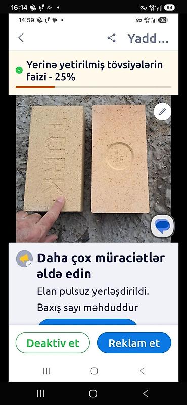 Təmir və tikinti: Oda davamli kərpic — 1
