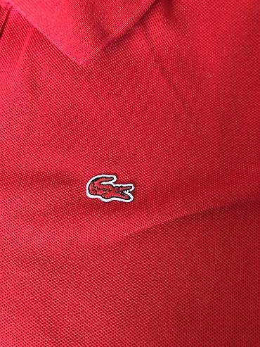 кожаные бу: Поло Lacoste, УниОригинал - Цвет: насыщенно‑красный. - — 2