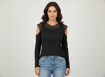 bluzki nietoperz plus size: Women's blouse, size S