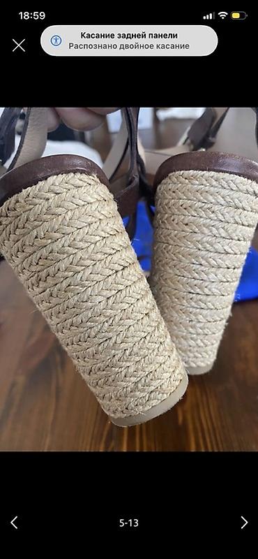летний обувь: Босоножки, 40, Massimo Dutti, Б/у, цвет - Коричневый, Самовывоз — 5