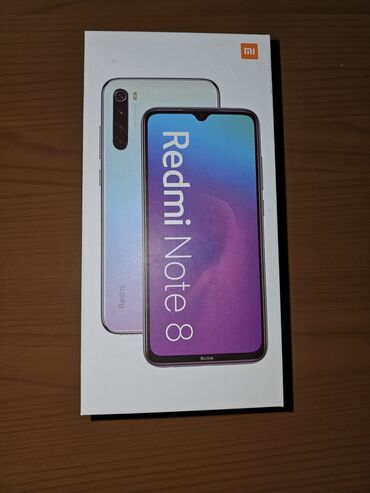 simкарты корпоратив: Xiaomi, Redmi Note 8, Колдонулган, 32 GB, түсү - Көгүлтүр, 2 SIM