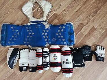 dəmir əlcək: Taekvondo üçün komplekt qoruyucu avadanlıq Jiletin üzü cırılıb amma — 1