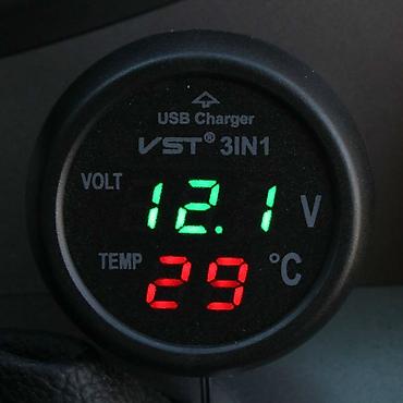 slavina i protočni bojler 2 u 1: 3u1 voltmetar, termometar i USB punjač za priključak upaljača u vozilu — 5