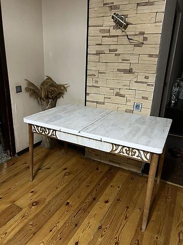Mətbəx masası, İşlənmiş, Açılan, Laminat, Dördbucaq masa