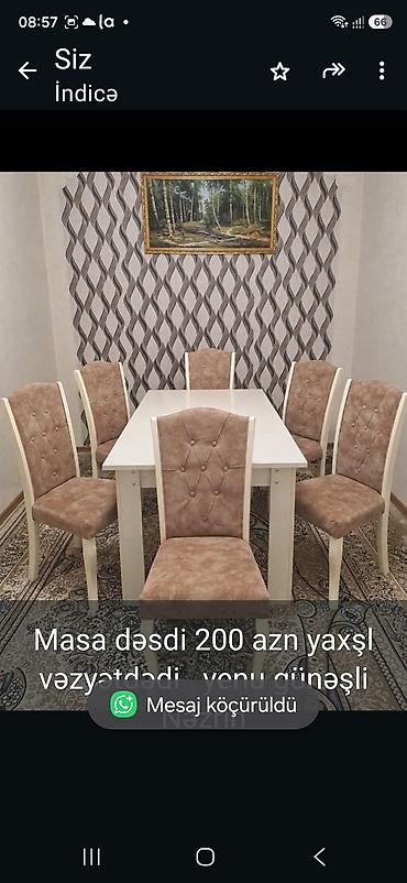 İşlənmiş, 6 stul