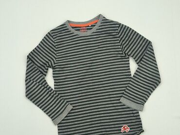 bluzka w paski czarno białe: Bluzka, 9 lat, 128-134 cm, stan - Zadowalający