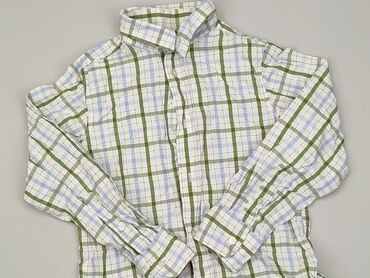 Shirts: Shirt 9 years, condition - Good, pattern - Cell, color - White