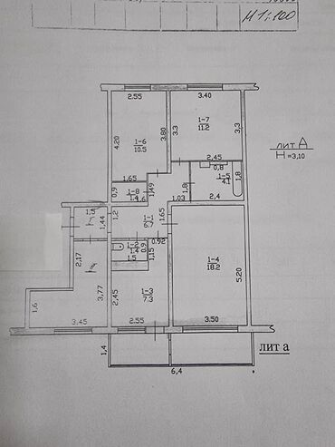 продаю квартиры бишкек: 3 комнаты, 72 м², 105 серия, 3 этаж, Косметический ремонт