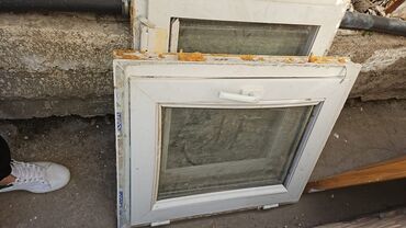 Окна: Пластиковое окно, Поворотное, цвет - Белый, Б/у, 50 *50, Самовывоз