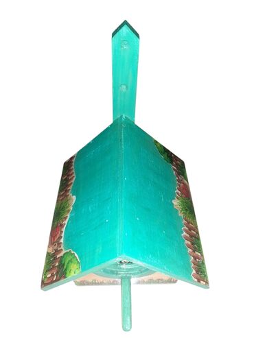Yuvalar: Rəngli dekorativ quş evi Olçüsü 15*12*12 - Material: ağac - Dizayn — 20