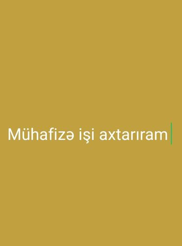 Tibb, əczaçılıq: Mühafizə işi axtarıram 051 747 06 52 əlaqə saxlaya bilərsiz