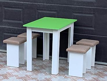 Masa və oturacaq dəstləri: Mətbəx üçün, Yeni, Açılmayan, Dördbucaq masa, 4 stul — 8