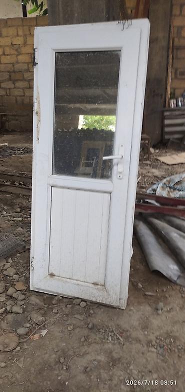 plastik su borusu: PVC qapı – şüşəli - Material: ağ PVC profil - Ölçü: təxmini standart — 1