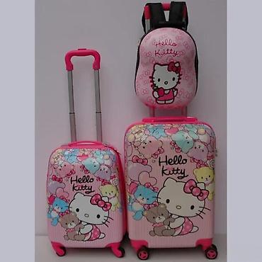 Rančevi, torbe i koferi: Hello Kitty set kofera i rančića za decu - Set od 3 dela: veliki — 1