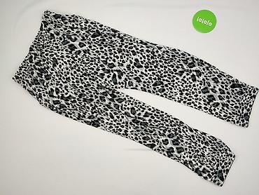 leopard jeans: Spodnie materiałowe damskie, rozmiar XL — 3