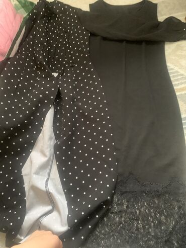 костюм дедпула: Элегантный комплект: платье-футляр и накидка/пиджак в горох. -