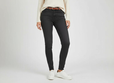 jeansy damskie z wysokim stanem plus size: Jeansy damskie, rozmiar M