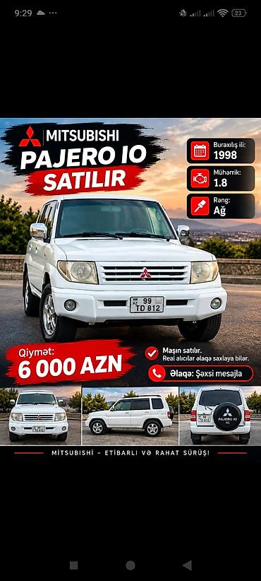 sirvan masin: Mitsubishi Pajero: 1.8 l | 1998 il Ofrouder/SUV — 1