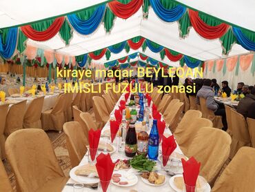 restoran avadanlıq: Kiraye maqar cadir palatqa 500 neferliye qeder qabqa aqiile birlikde