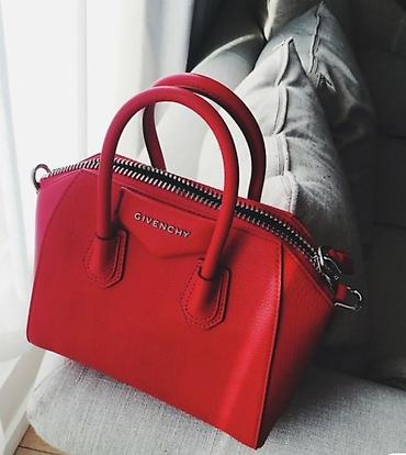 Çantalar: Givenchy Antigona Mini – qırmızı rəngli qadın çantası - Rəng: parlaq — 2