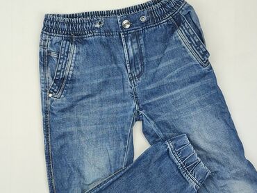 białe spodnie czarna koszula: Jeans, 10 years, 134/140, condition - Fair