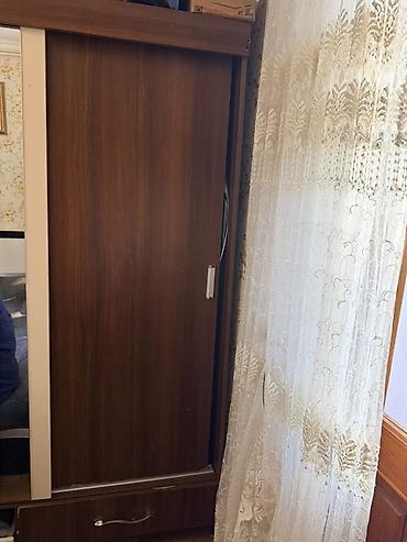 skaf kupe: Sürgülü qapılı paltar şkafı - Material: taxta/laminat örtüklü, tünd — 2