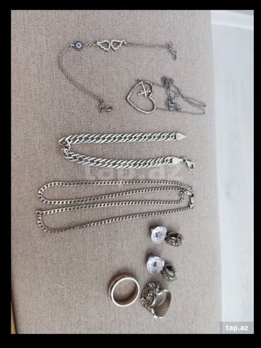 Bijuteriya dəstləri: Gümüş bəzək əşyaları,tek tek ayriciliqda 10-15man. defekt hisseleri — 1